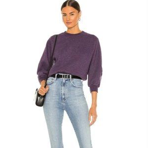 AGOLDE Thora 3/4 sleeve sweatshirt purple crew
